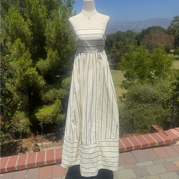 NWOT Petal & Pup Cream Thin Strap Maxi Dress - Picture 5 of 8